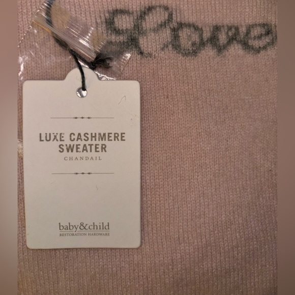 Cashmere LOVE sweater Baby Restoration Hardware - Picture 2 of 4